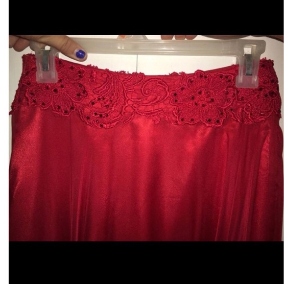 SOLD LOCALLY! Red two piece prom dress - Picture 7 of 7